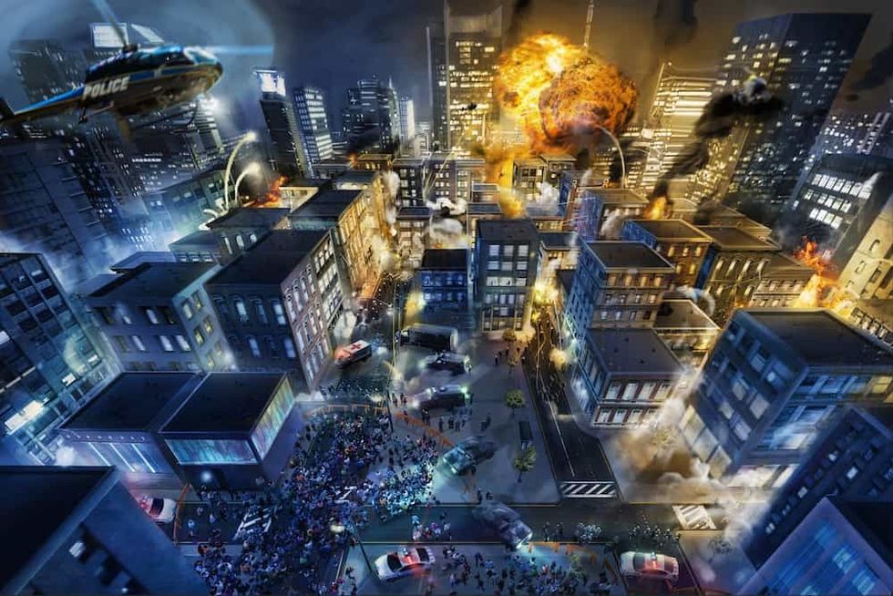 Projection concept art city