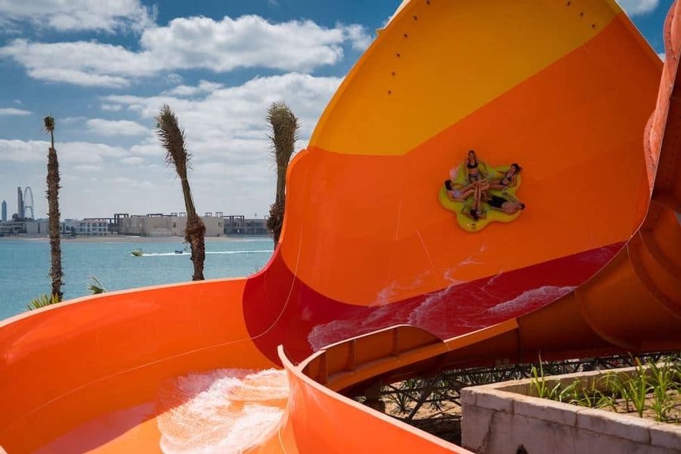 ProSlide Double TornadoWAVE water park hotel