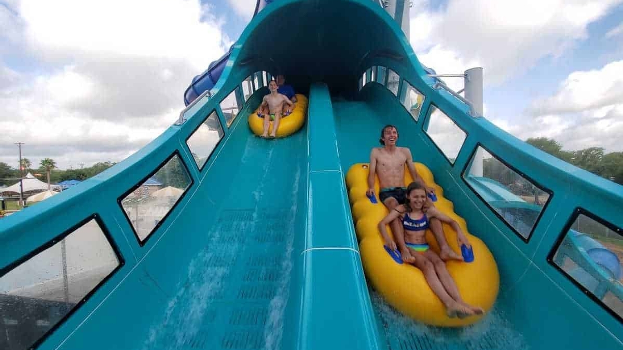 ProSlide guests on dueling water coaster at Splashway