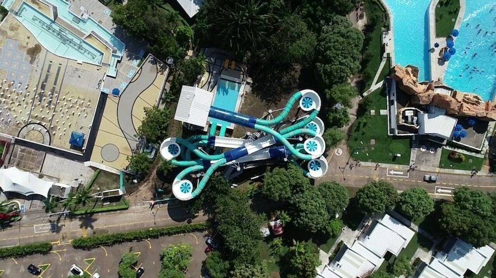 ProSlide PIPElineBLAST water slide at Cafalandia Water Park