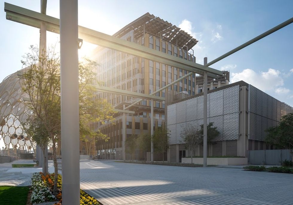 public realm at Expo 2020 Dubai. Infrastructure for the world expo is now in place ahead of October