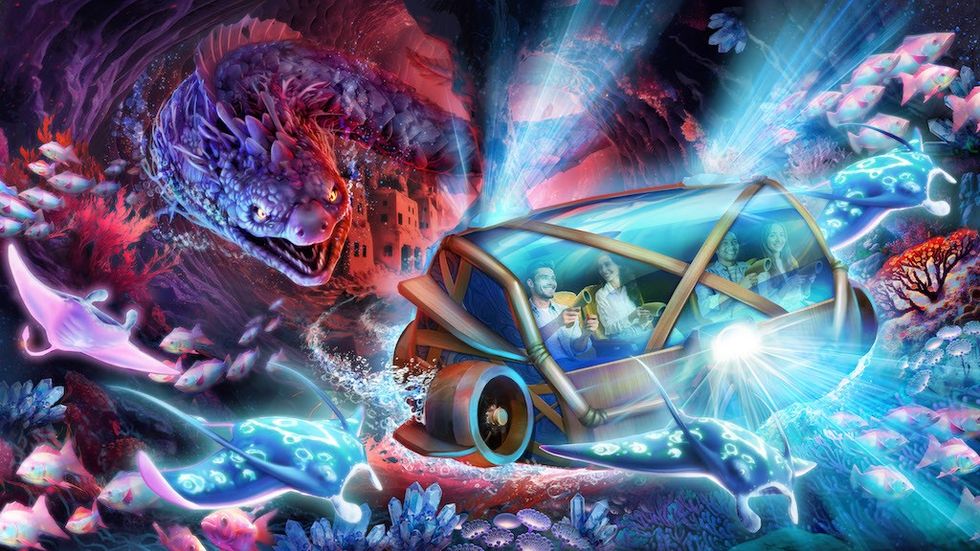 Qiddiya dark ride concept art Triotech IAAPA Expo Asia