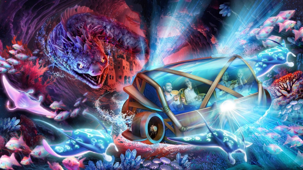 Qiddiya dark ride concept art Triotech