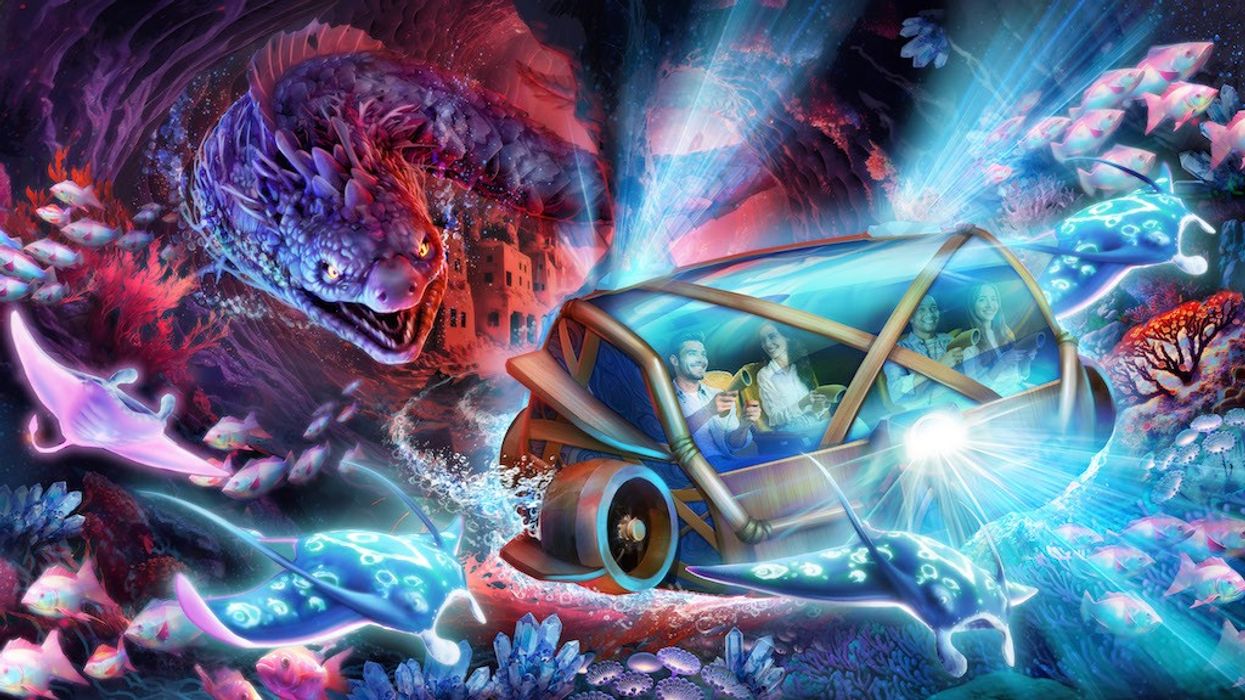 Qiddiya dark ride concept art Triotech