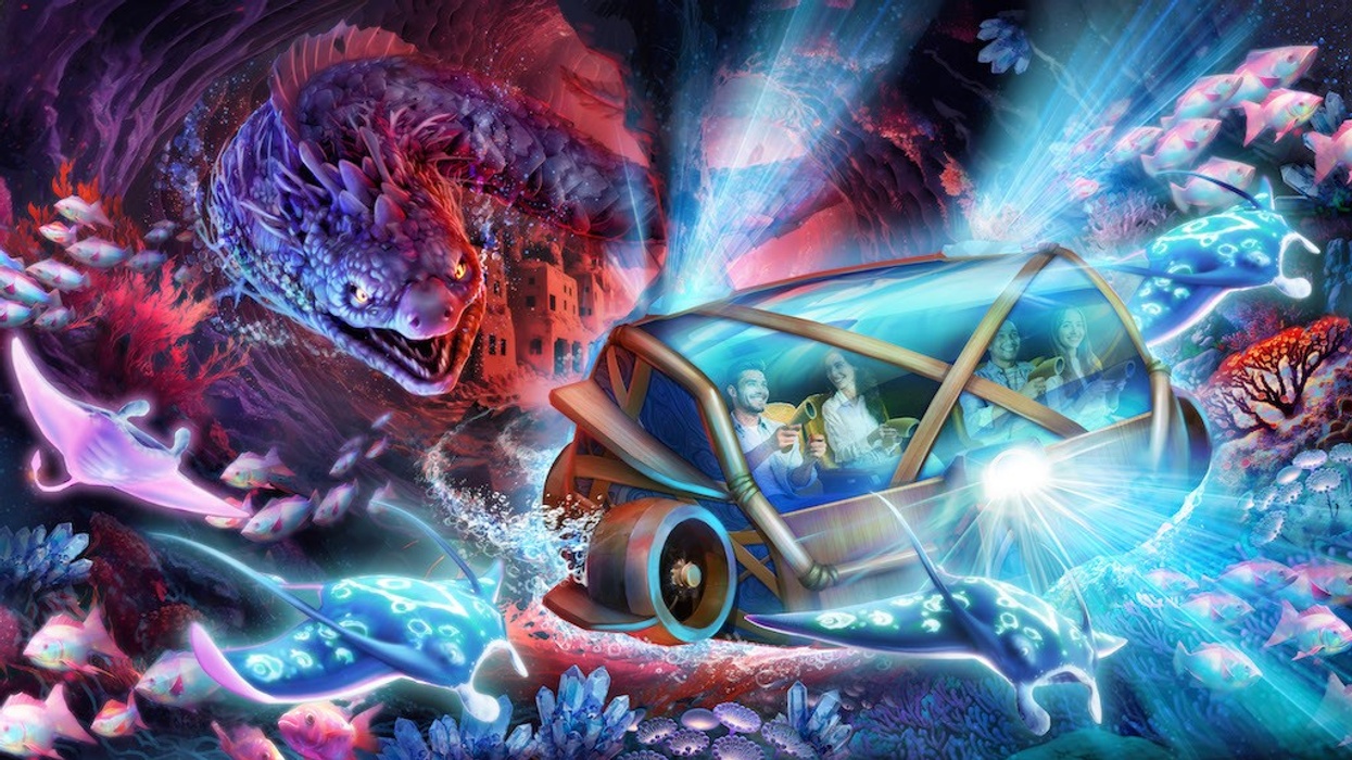 Qiddiya dark ride concept art Triotech