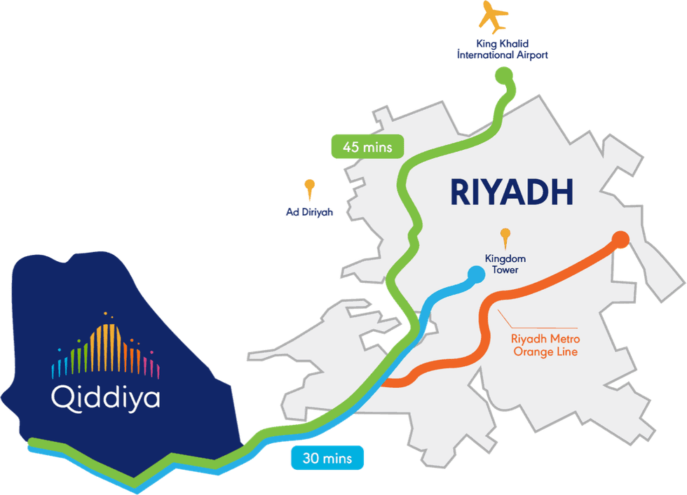 qiddiya location near riyadh