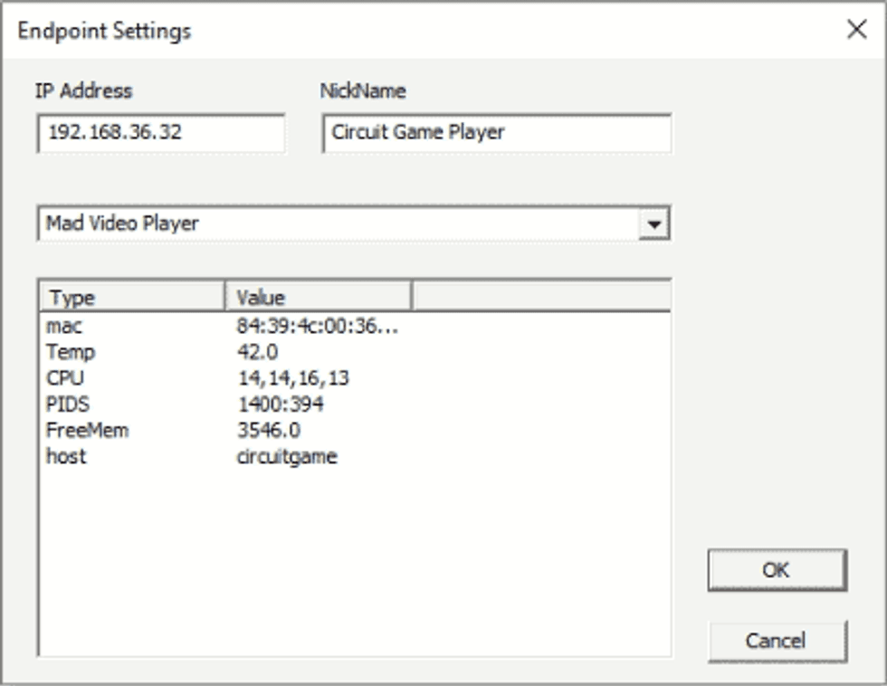QuickSilver endpoint settings