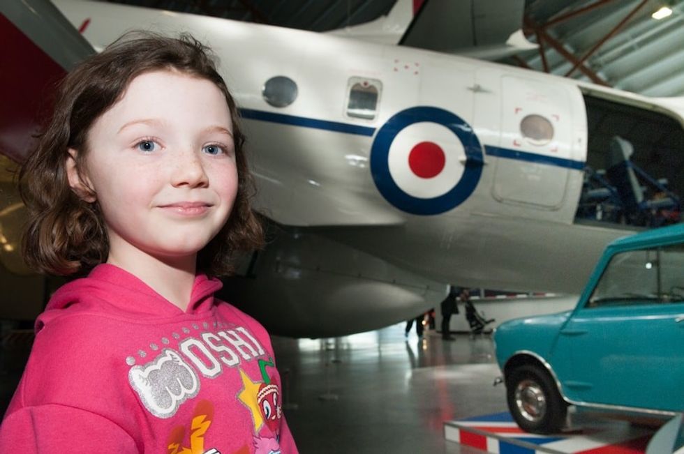 RAF museum child and plane Maggie Appleton