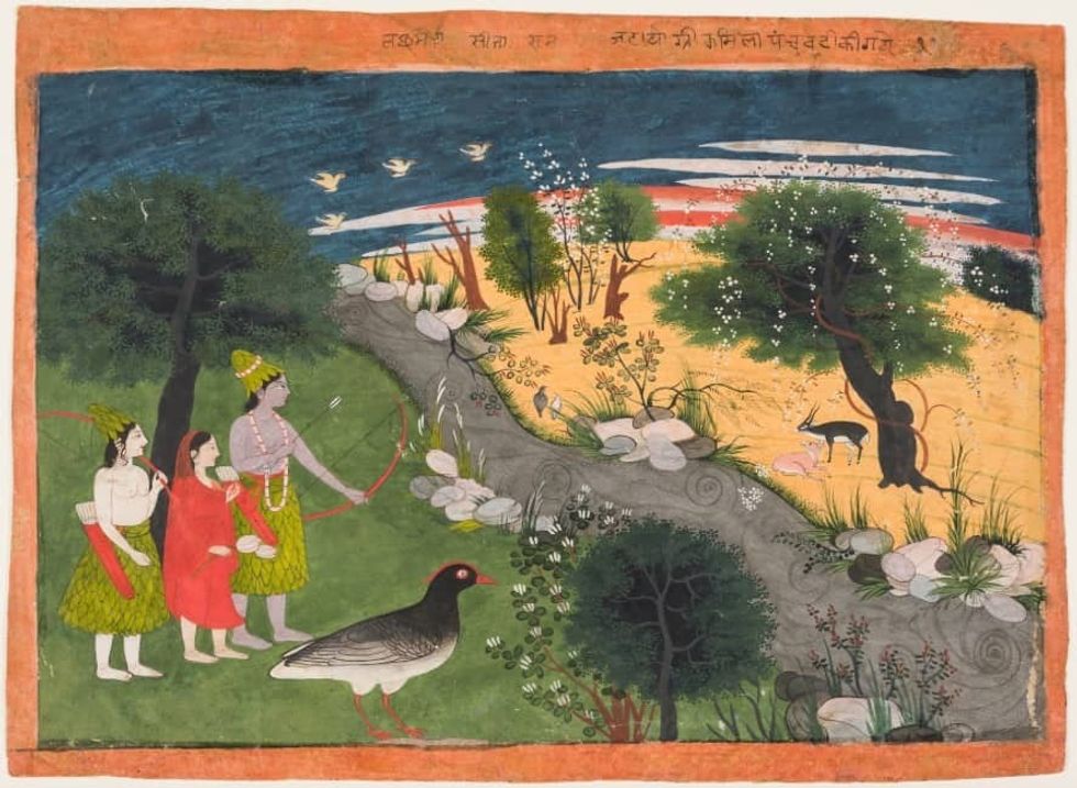 Rama, Sita, and Lakshmana with the vulture Jatayu SDMA audio tours