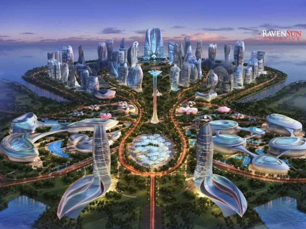 Ravensun ocean flower island