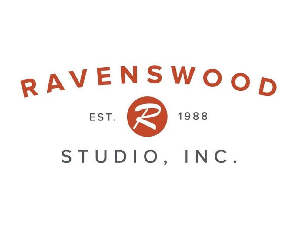 Ravenswood Studio, Inc. logo with "R" emblem, established 1988.