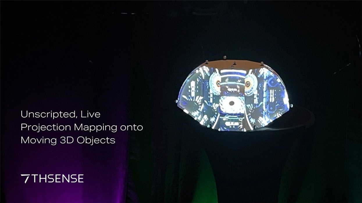 Reactive Projection Mapping on Moving 3D Objects from 7thSense entered into the blooloop Innovation Awards 2022