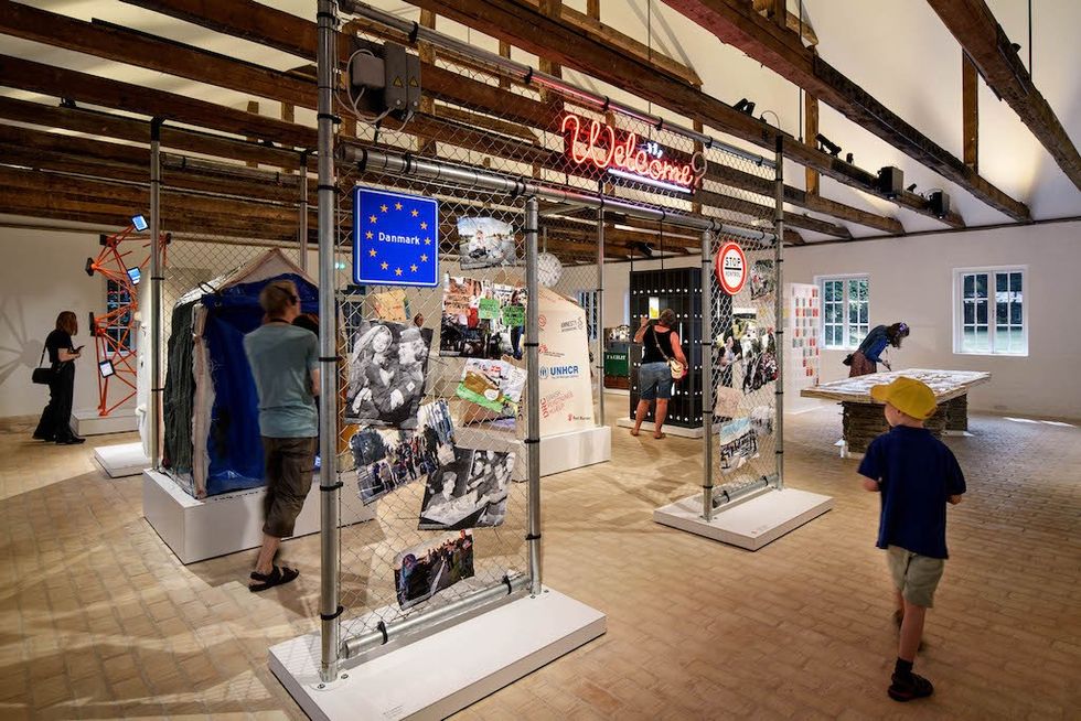 refugee camp exhibit at FLUGT