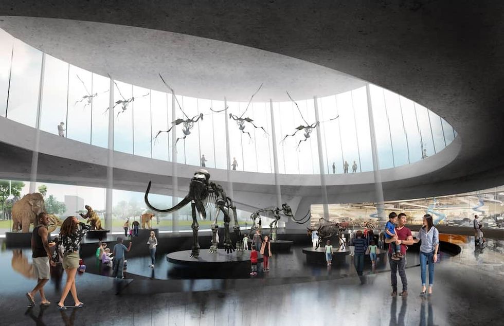 Rendering Exhibition Building La Brea Tar Pits