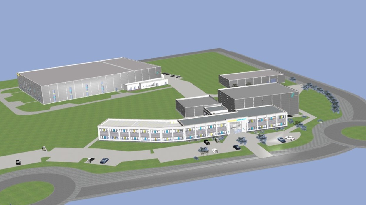 rendering of simtec manufactory and office expansion