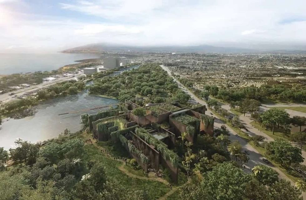 rendering of the aquarium