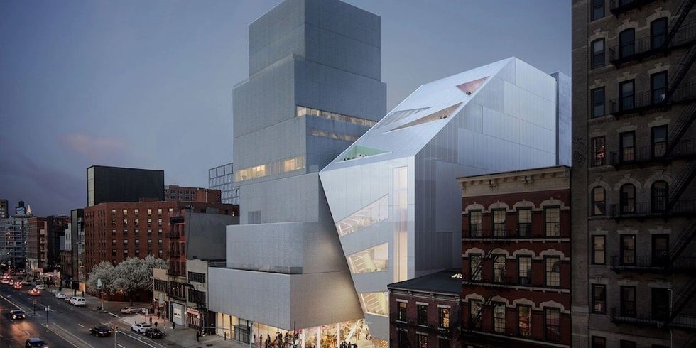 Rendering of the expanded New Museum at 235 Bowery. Courtesy OMA/bloomimages.de