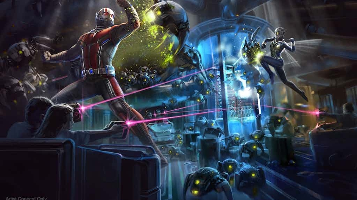 Rendering of the Marvel Ant-Man and The Wasp ride coming to Hong Kong Disneyland