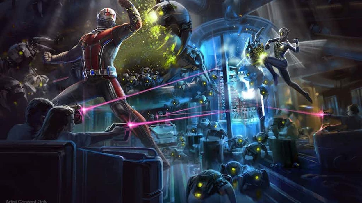Rendering of the Marvel Ant-Man and The Wasp ride coming to Hong Kong Disneyland