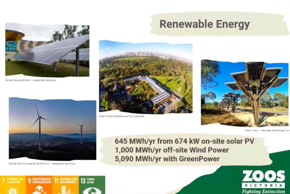 Renewable energy at zoos victoria