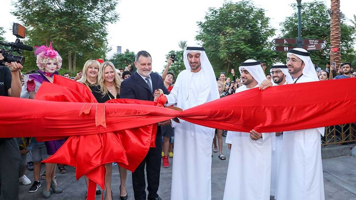 ribbon cutting the hunger games lionsgate motiongate dubai