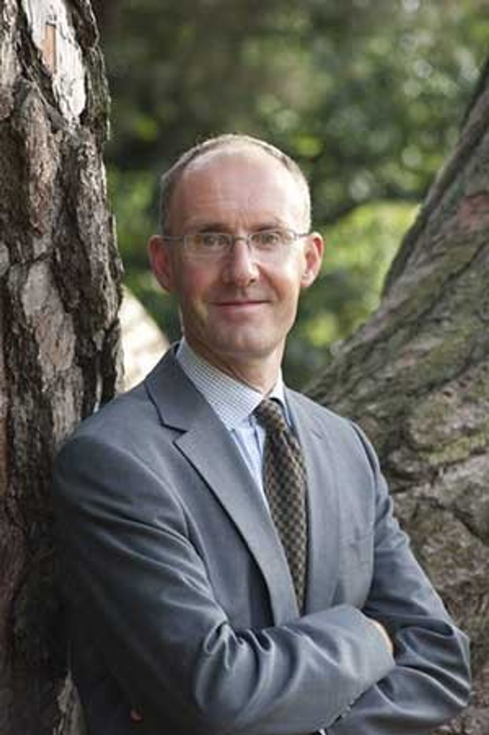 richard deverell portrait against tree