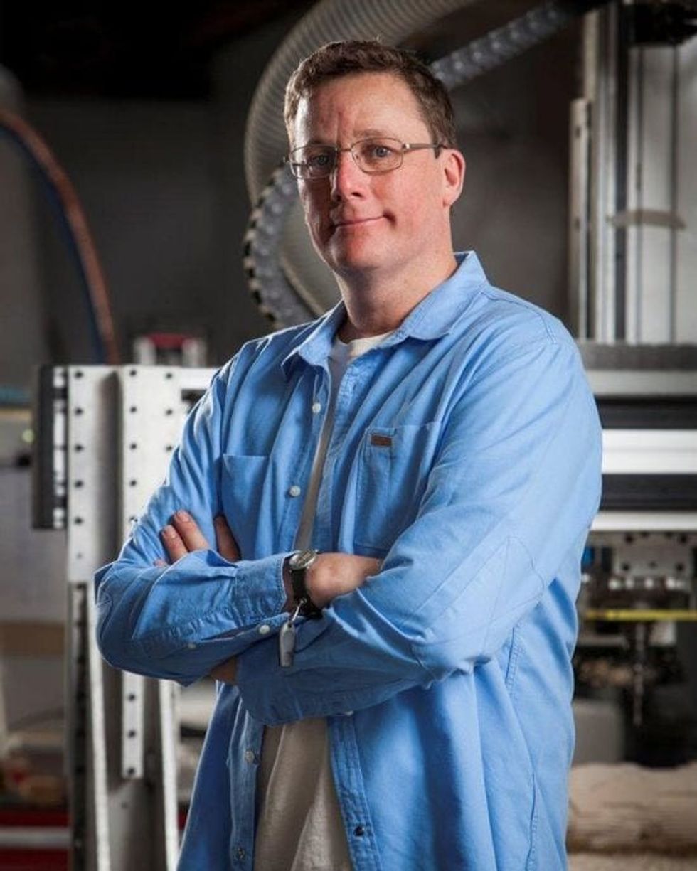 Richard Taylor in the workshop