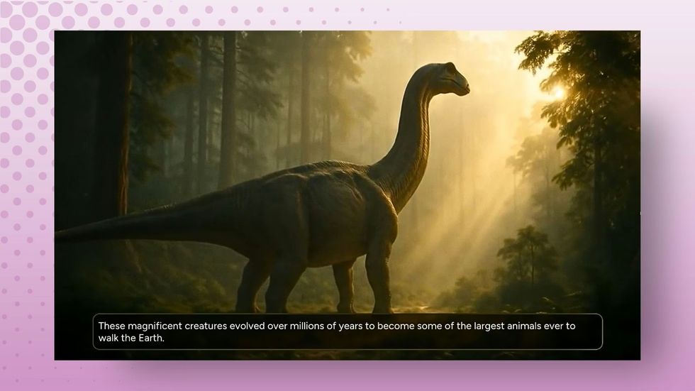 RichCast by Panivox dinosaur infographic