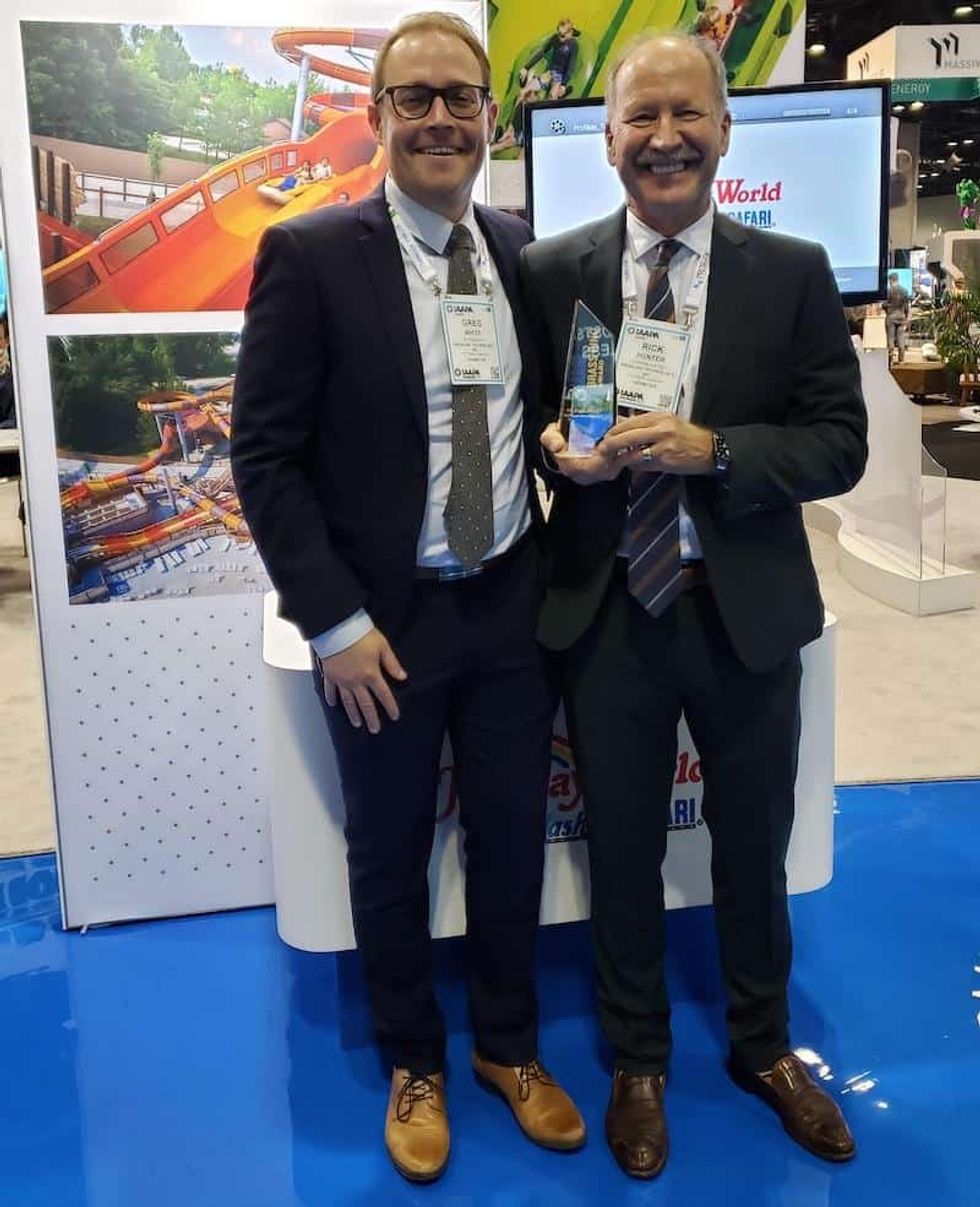 Rick Hunter and Greg White with Award