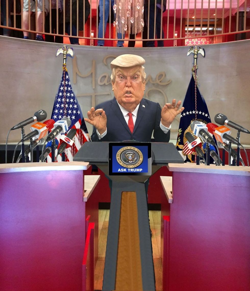 Robotic Donald Trump - madam tussauds mock up