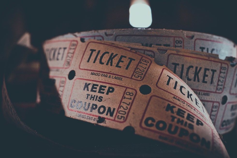 roll of old fashioned tickts