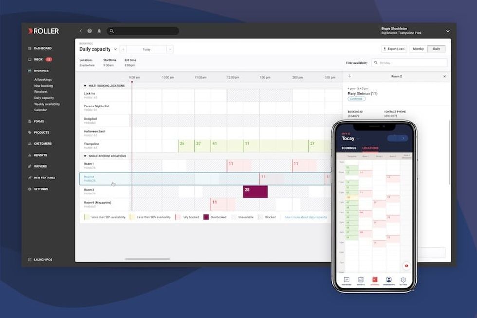roller booking platform