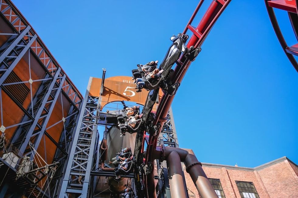 roller coaster high on side