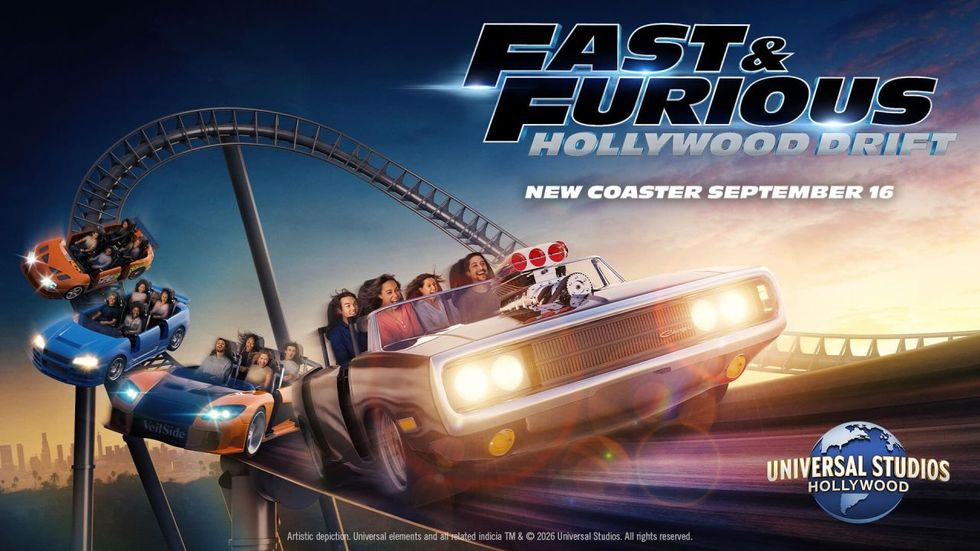 Roller coaster with Fast & Furious theme; release on September 16, Universal Studios Hollywood.