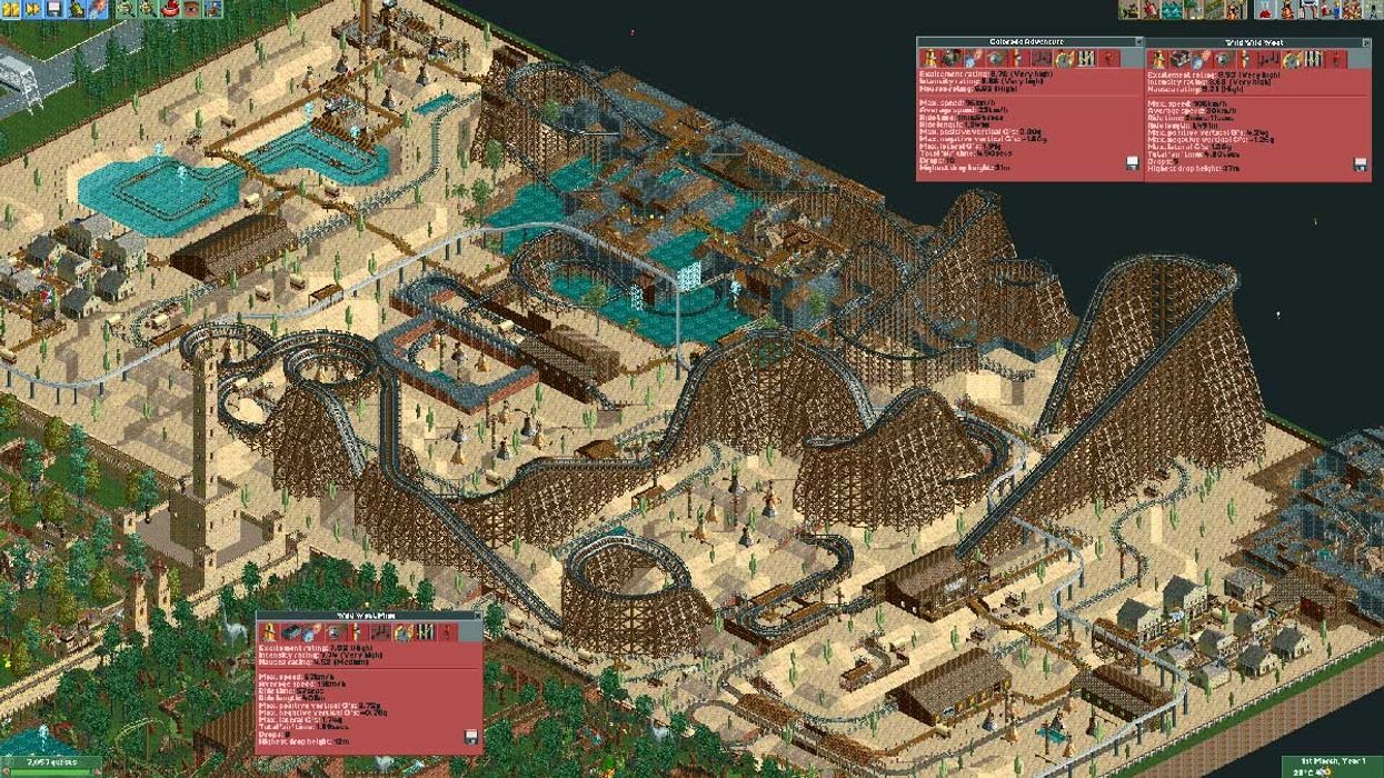 rollercoaster tycoon i-am-prime wooden coaster western