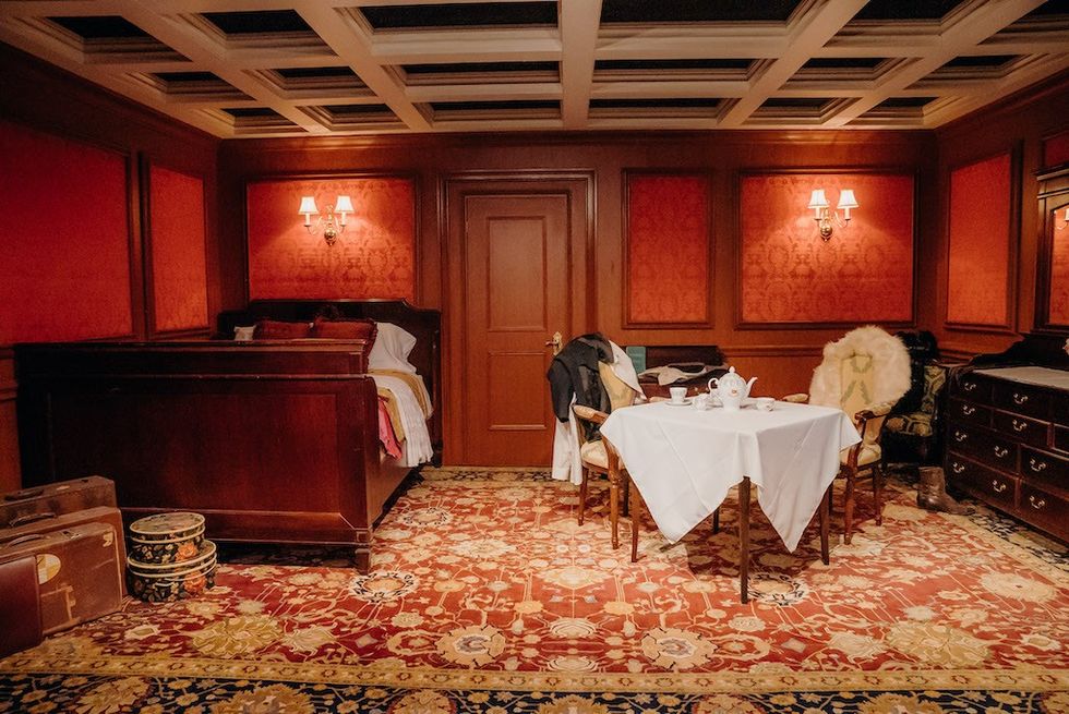 room recreation Titanic artifact exhibition