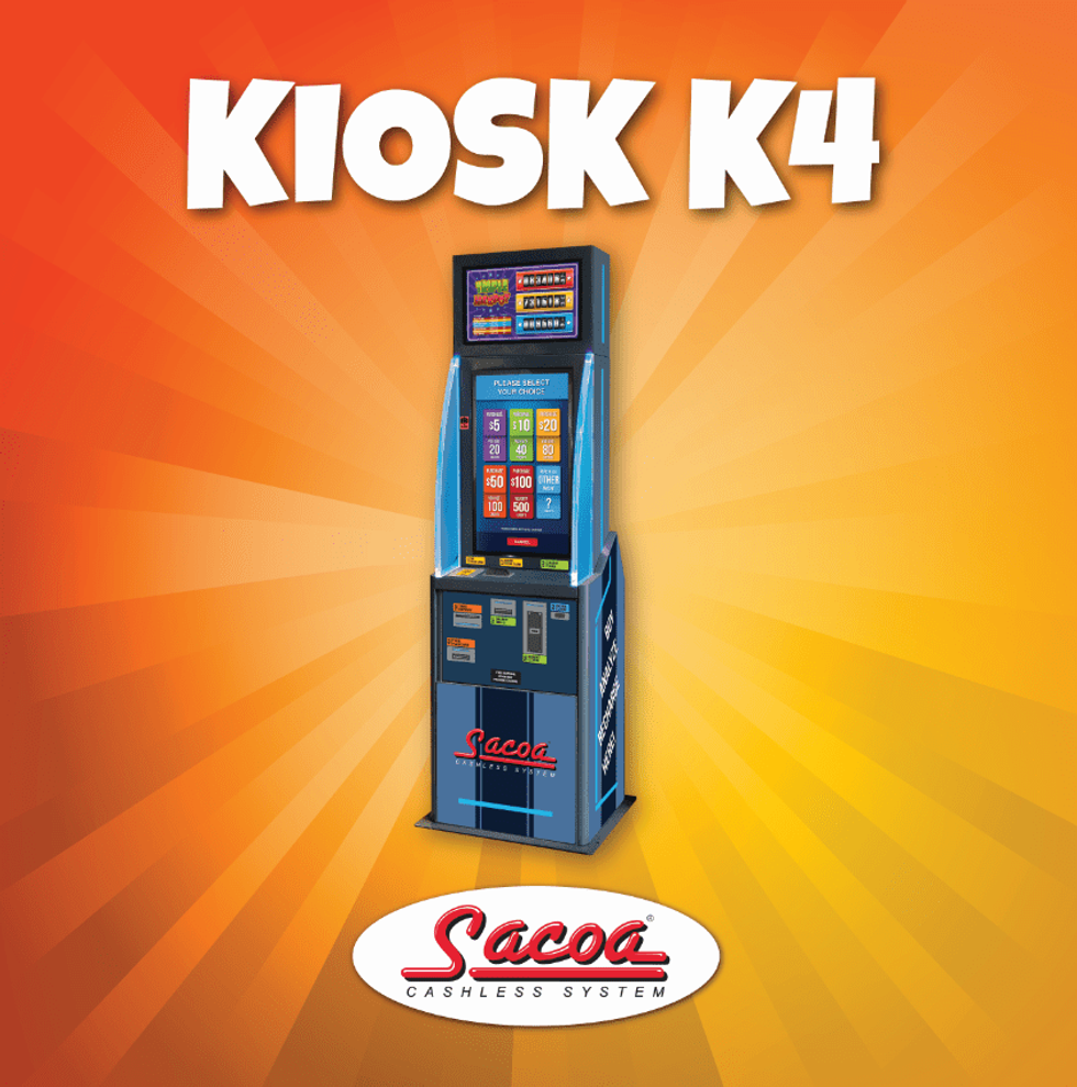 Sacoa Kiosk artwork blooloop V-Expo
