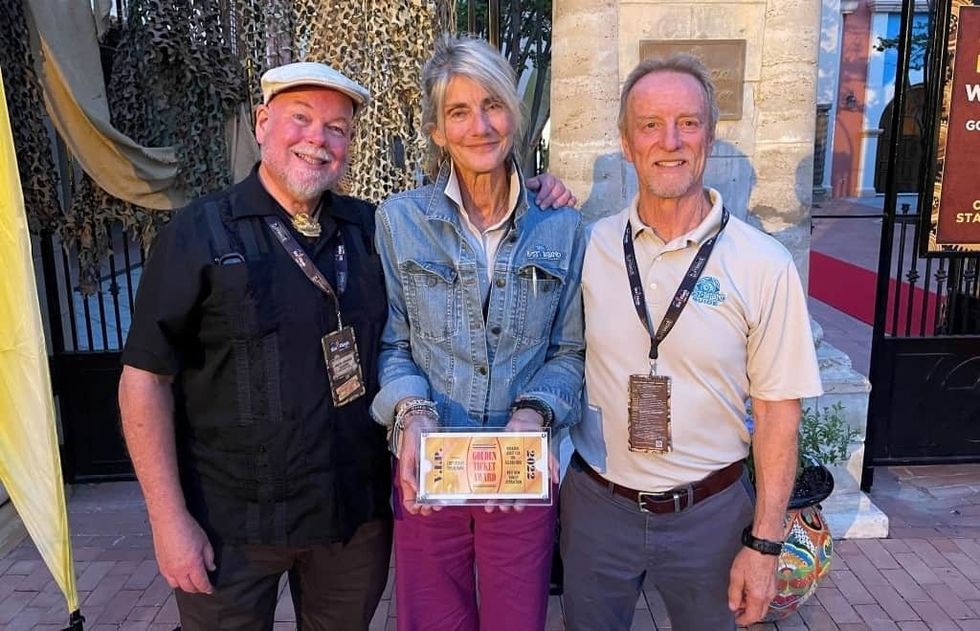 Sally Drew Hunter with Becky and Gary Bertch LITP