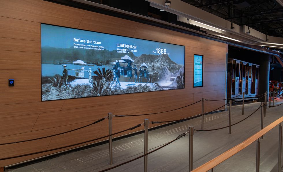Sarner International Peak Tram Hong Kong exhibit screen