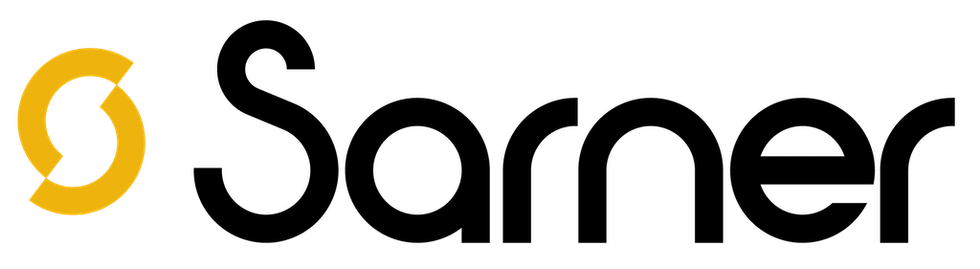 Sarner LOGO BLACK YELLOW BRANDMARK horizontal cropped