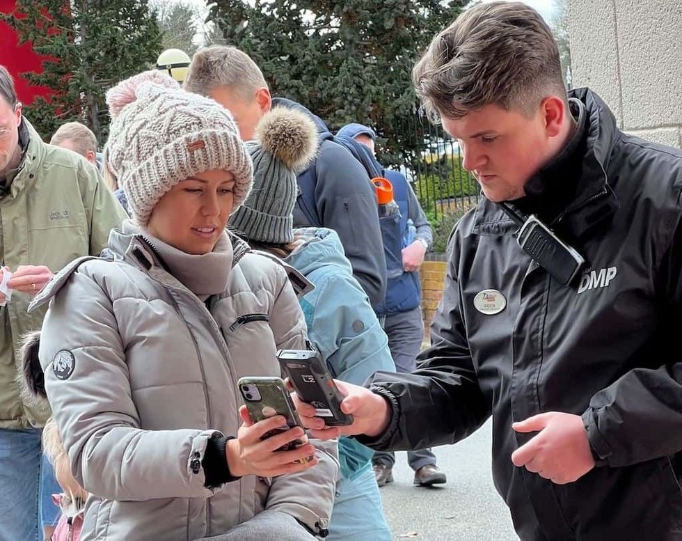 Scanning tickets with convious at entrance