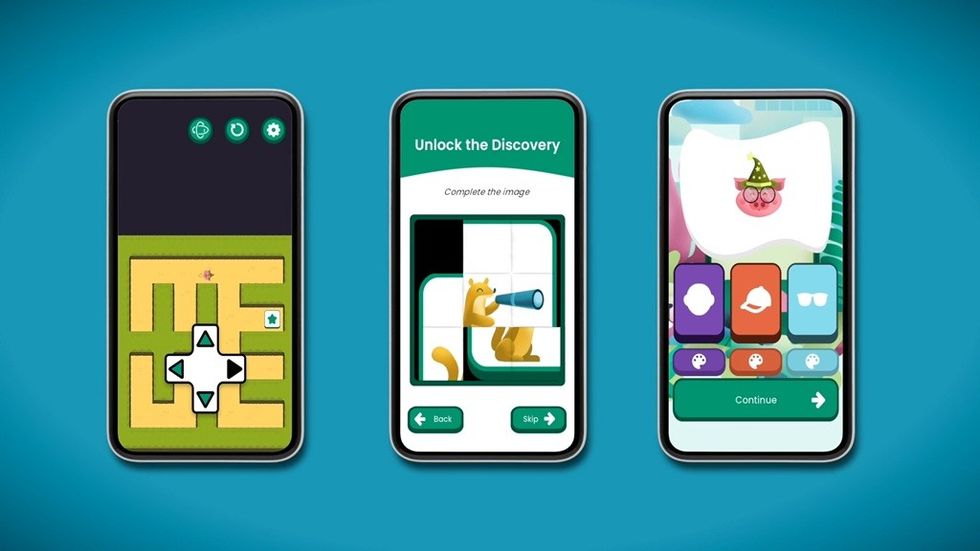 Screens from the Wonderscapes mobile app