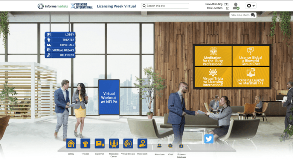 scrrenshot of licensing week virtual event