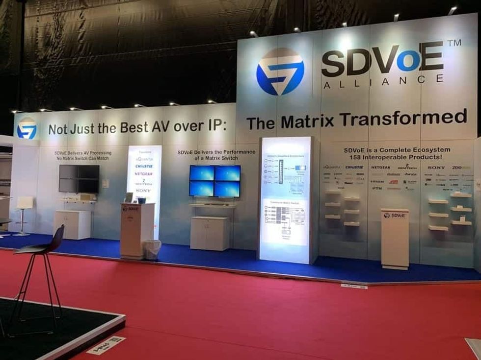 SDVoE Alliance Booth at ISE 2019