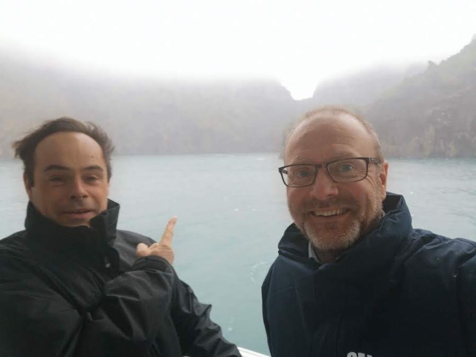 SEA LIFE Trust's Rob Hicks Andy Bool at beluga whale sanctuary in iceland