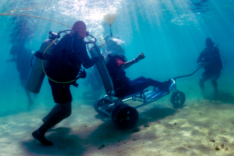 SeaTREK Helmet Diving adapted
