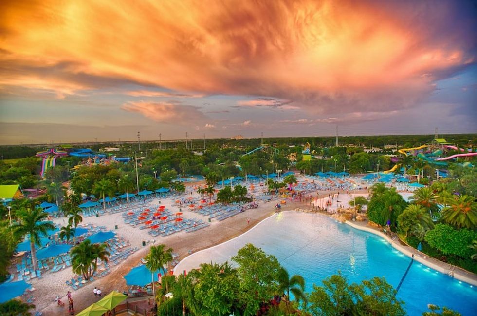 Seaworld Aquatica Orlando sunset