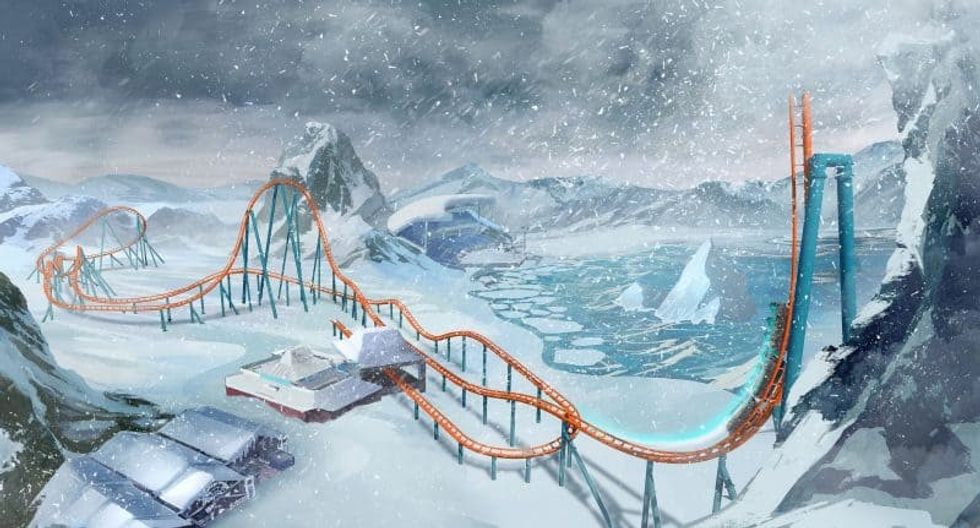 seaworld ice breaker roller coaster