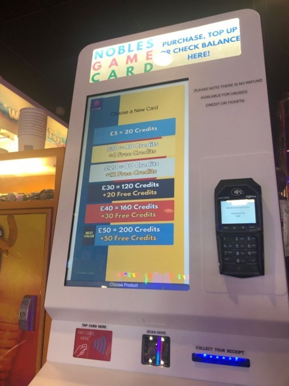 Semnox Solutions Noble Leisure Kiosk