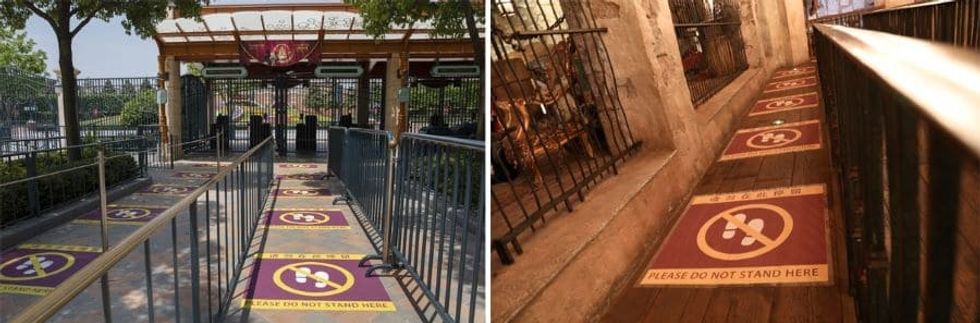 Shanghai Disneyland social distancing in queues reinvent theme park